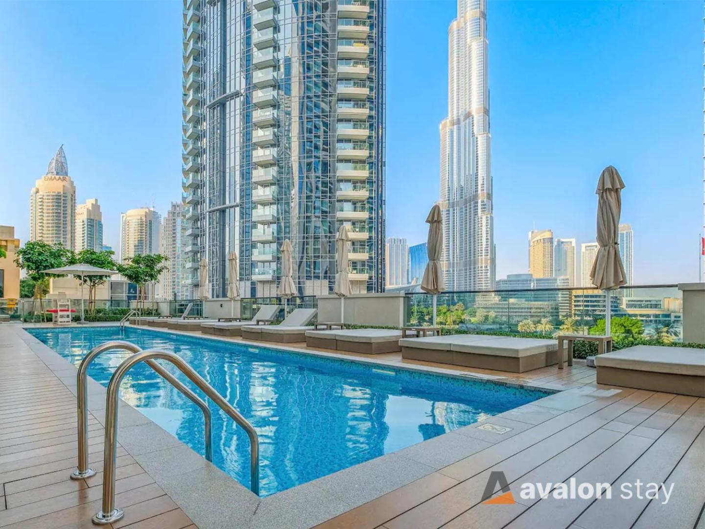 Avalonstay - Luxury 1Br Apt In Downtown Dubai-Brand New-Burj Khalifa & Fountain Views From Pool 外观 照片