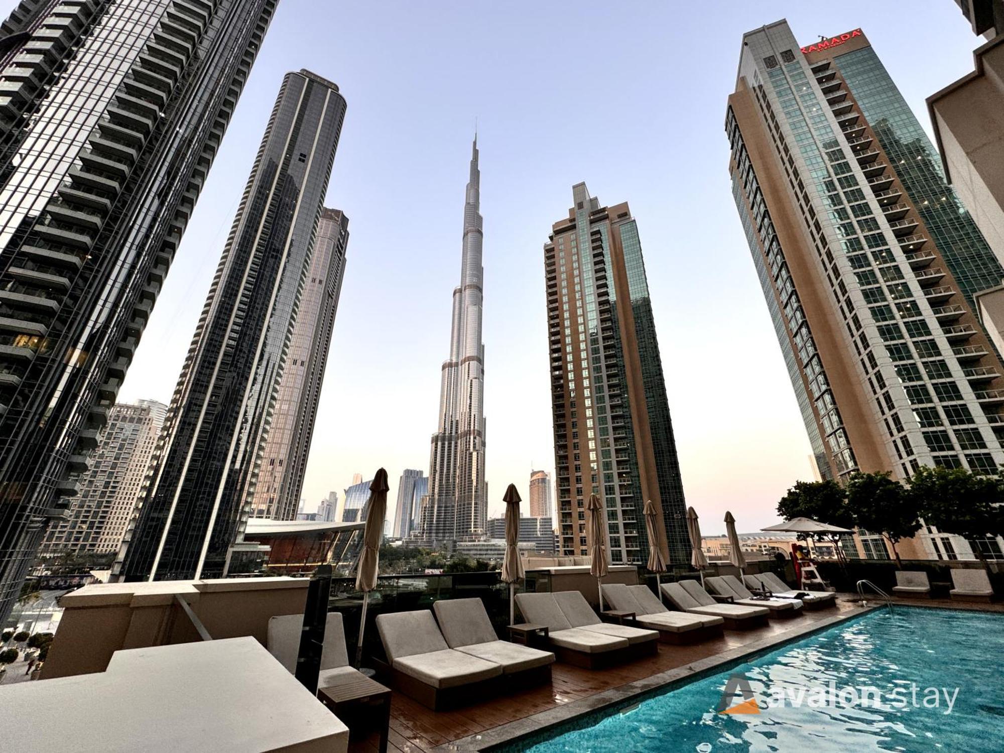 Avalonstay - Luxury 1Br Apt In Downtown Dubai-Brand New-Burj Khalifa & Fountain Views From Pool 外观 照片